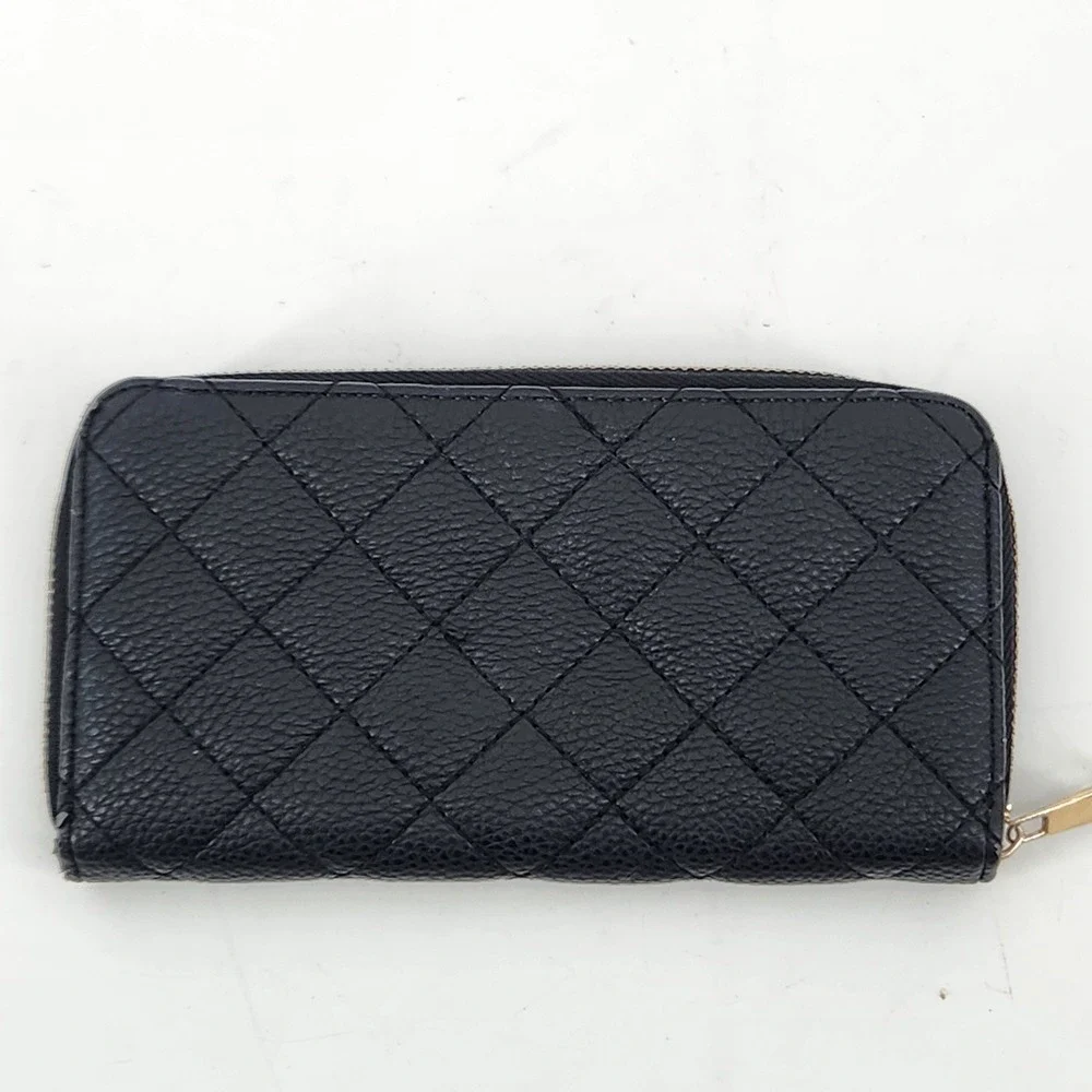 Michael‎ Kors Wallet Black Quilted Zip Around Continental Wallet MK Women